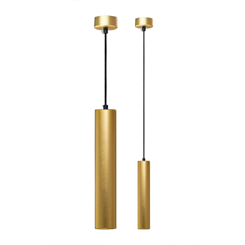 Goldene Hängelampe länglich - 30cm | GU10-Fassung