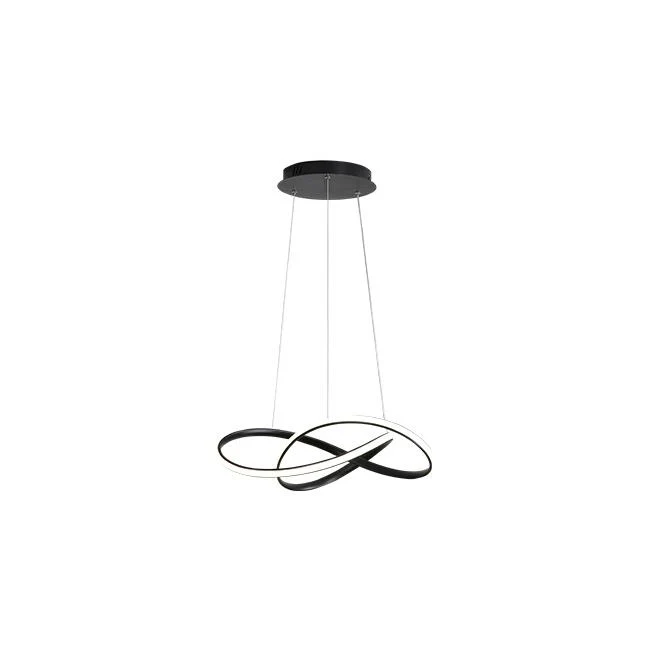 Moderne Hängelampe | Schwarzer Ring | Ø50cm | 4000K natürliches Weiß