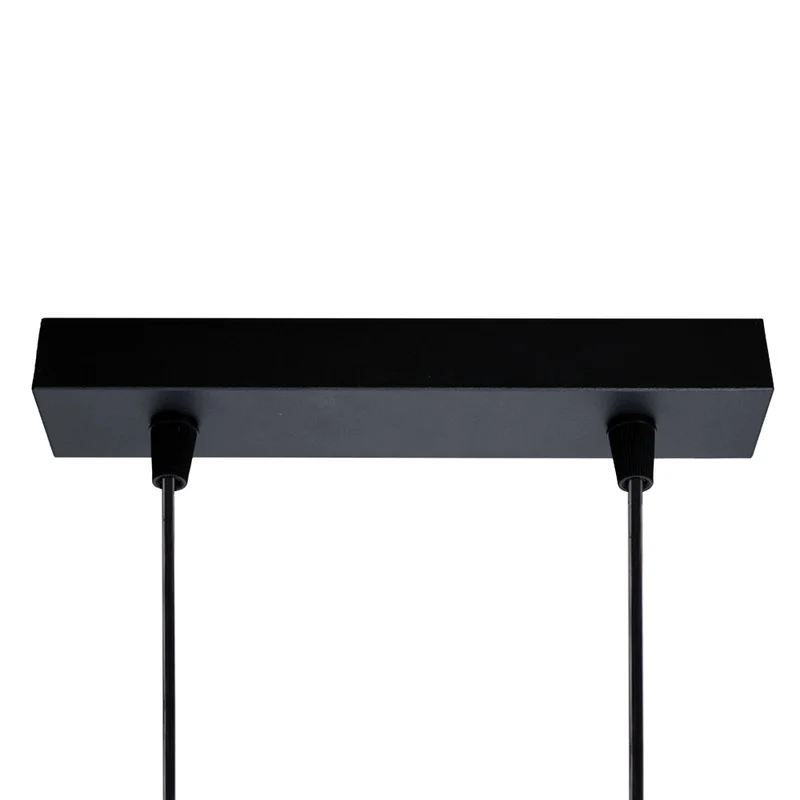 Doppelte längliche Hängelampe 29CM | Schwarz | 2x GU10 | 0,7 m langes Kabel