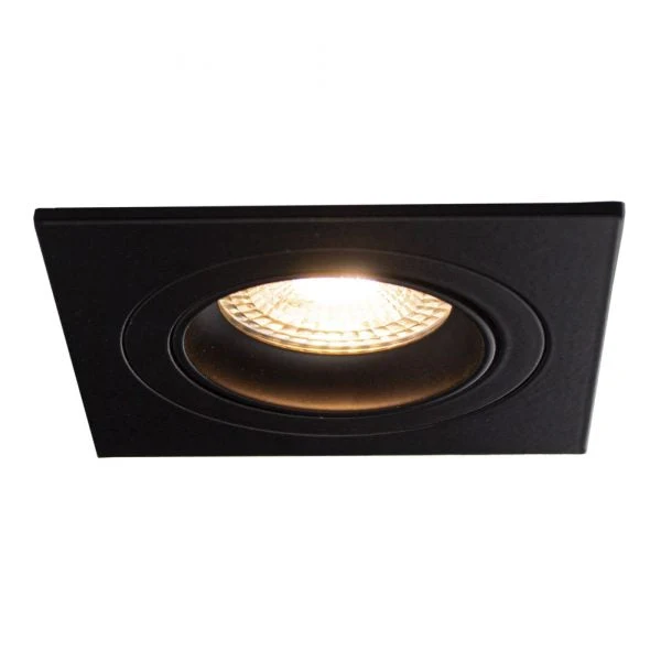 Schwarze Spotleuchte Ø80mm | Single | Quadratisch | Neigbar