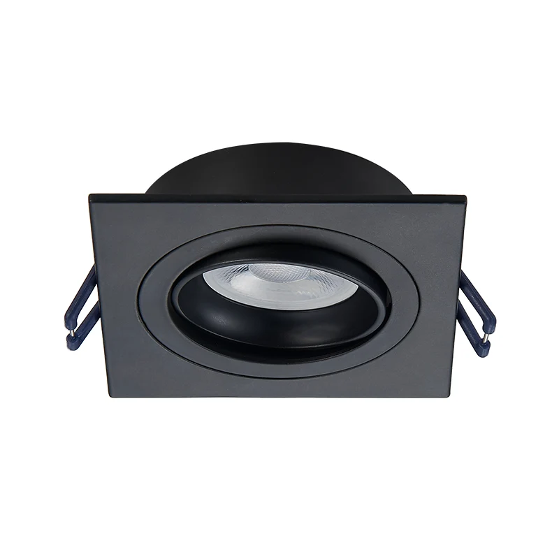 Schwarze Spotleuchte Ø80mm | Single | Quadratisch | Neigbar