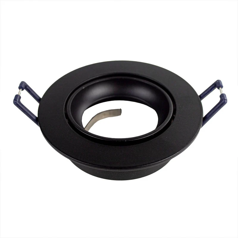 Schwarze Spotleuchte Ø73mm | Vertieft | Neigbar | Single | runden