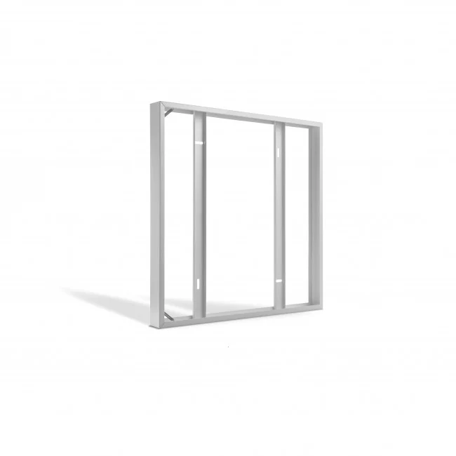 Aufputzrahmen | Klicksystem für LED-Panel mit Hintergrundbeleuchtung | 595x595mm | Weiß