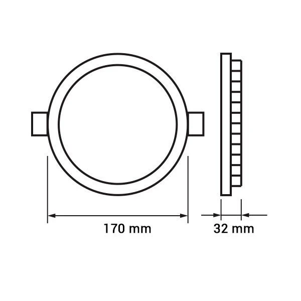 LED-Einbaustrahler rund | 12W | DIMMBAR | Ø150mm | CCT – 3 Lichtfarben