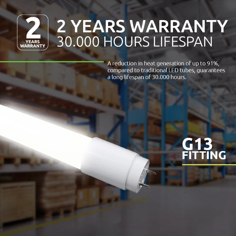 LED T8 Leuchtstoffröhre 18W | 120cm | Ersetzt 36W | Eco-Serie