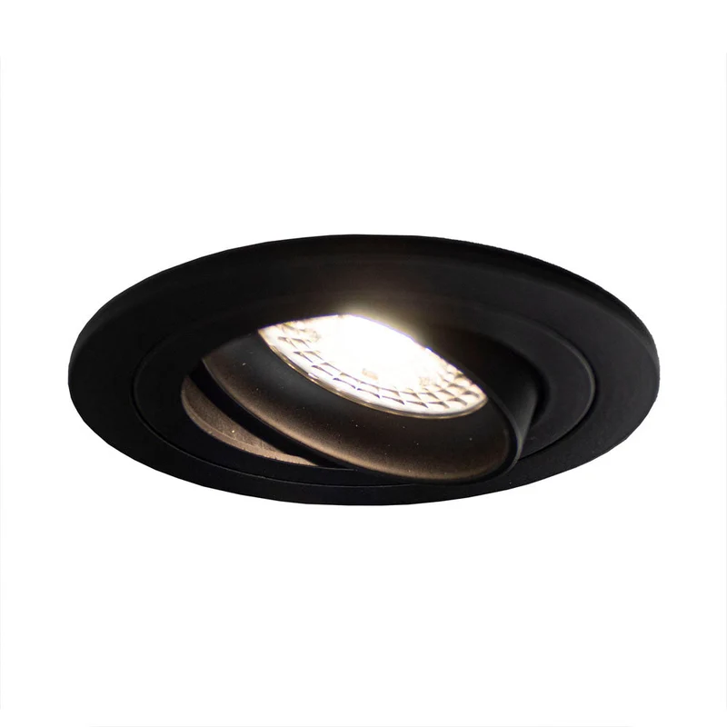 GU10 Spotleuchte | Ø80mm | Neigbar | Single | Rund | Schwarz