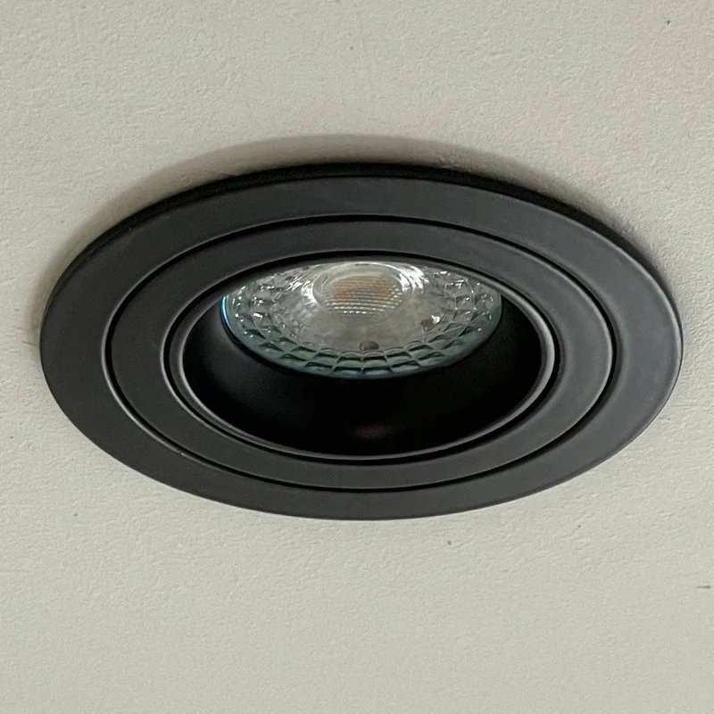GU10 Spotleuchte | Ø80mm | Neigbar | Single | Rund | Schwarz