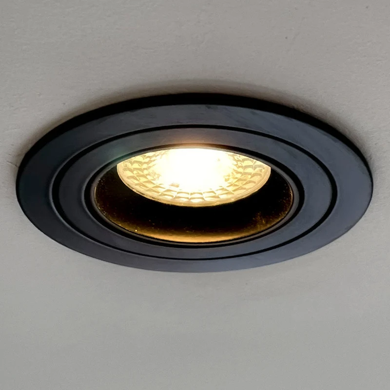 GU10 Spotleuchte | Ø80mm | Neigbar | Single | Rund | Schwarz