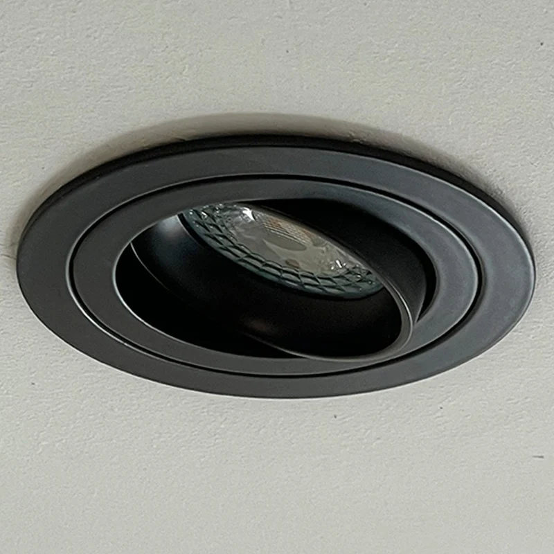 GU10 Spotleuchte | Ø80mm | Neigbar | Single | Rund | Schwarz