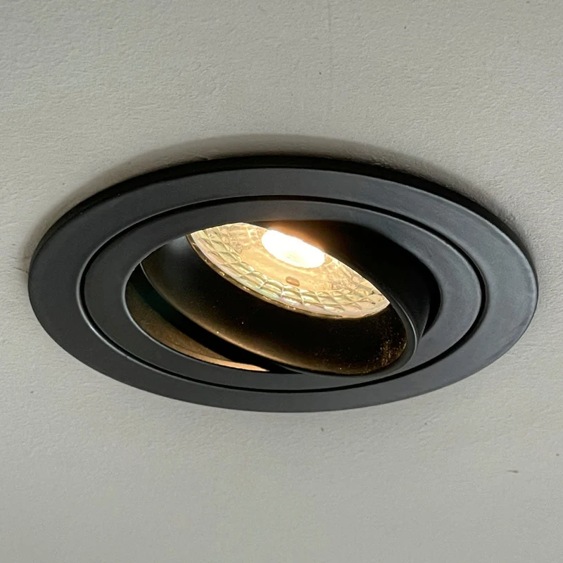 GU10 Spotleuchte | Ø80mm | Neigbar | Single | Rund | Schwarz