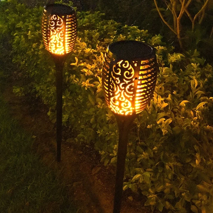 Solar-LED-Gartenfackel | 50cm | 2200K – Extra warmes Weiß