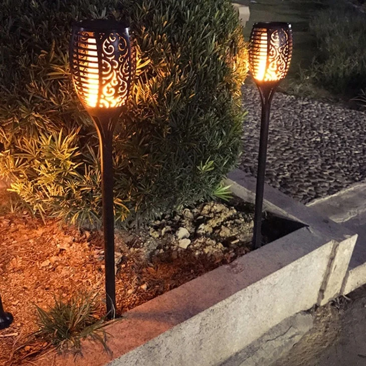 Solar-LED-Gartenfackel | 50cm | 2200K – Extra warmes Weiß