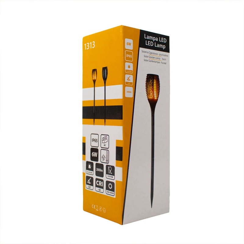 Solar-LED-Gartenfackel | 50cm | 2200K – Extra warmes Weiß