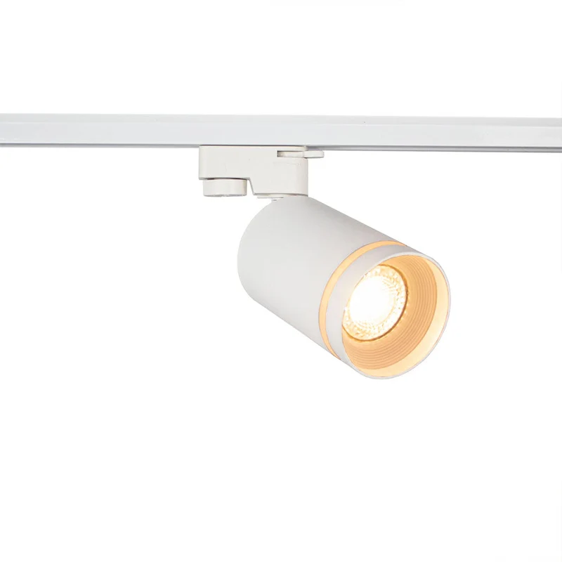 LED 1-Phasen-Schienenstrahler mit GU10-Fassung | Weiß mit Ring