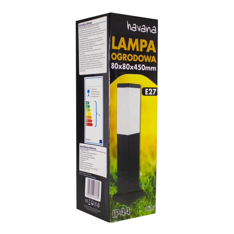 Moderne stehende Außenleuchte schwarz 45 cm IP44 | Havanna