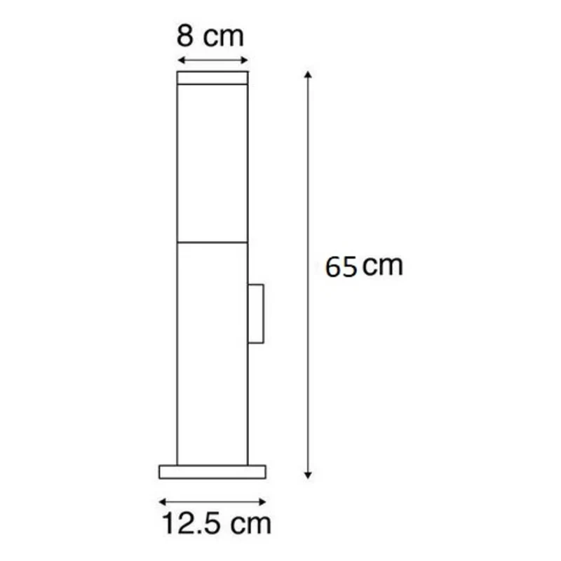 Hawi | 65cm - Außenstehende Stehleuchte schwarz inklusive Fassung