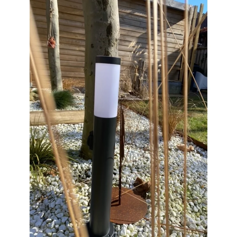 Gomera | Stehende Außenleuchte schwarz rund 65 cm IP44