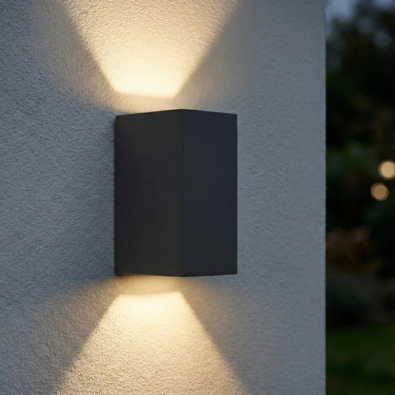 LED-Außenstrahler | San Francisco | IP44 | 2x GU10 | Schwarz