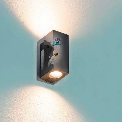 LED-Außenstrahler | San Francisco | IP44 | 2x GU10 | Schwarz