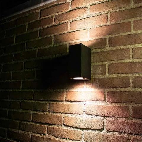 LED-Außenstrahler | San Francisco | IP44 | 2x GU10 | Schwarz