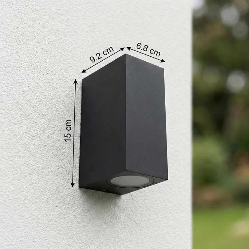 LED-Außenstrahler | San Francisco | IP44 | 2x GU10 | Schwarz