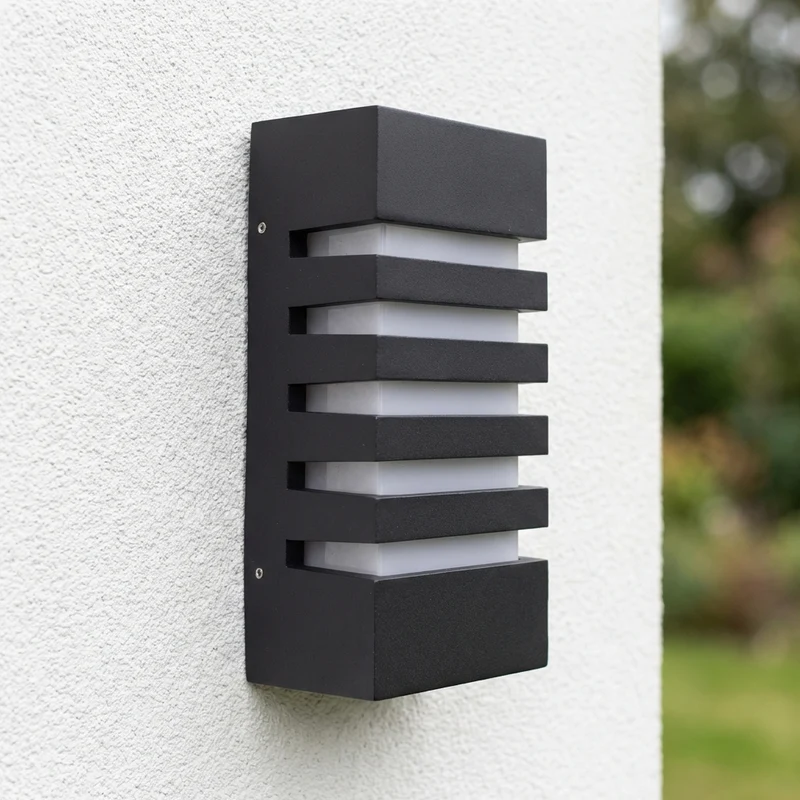 LED-Außenleuchte - E27-Fassung - IP54 - Schwarz | Novi