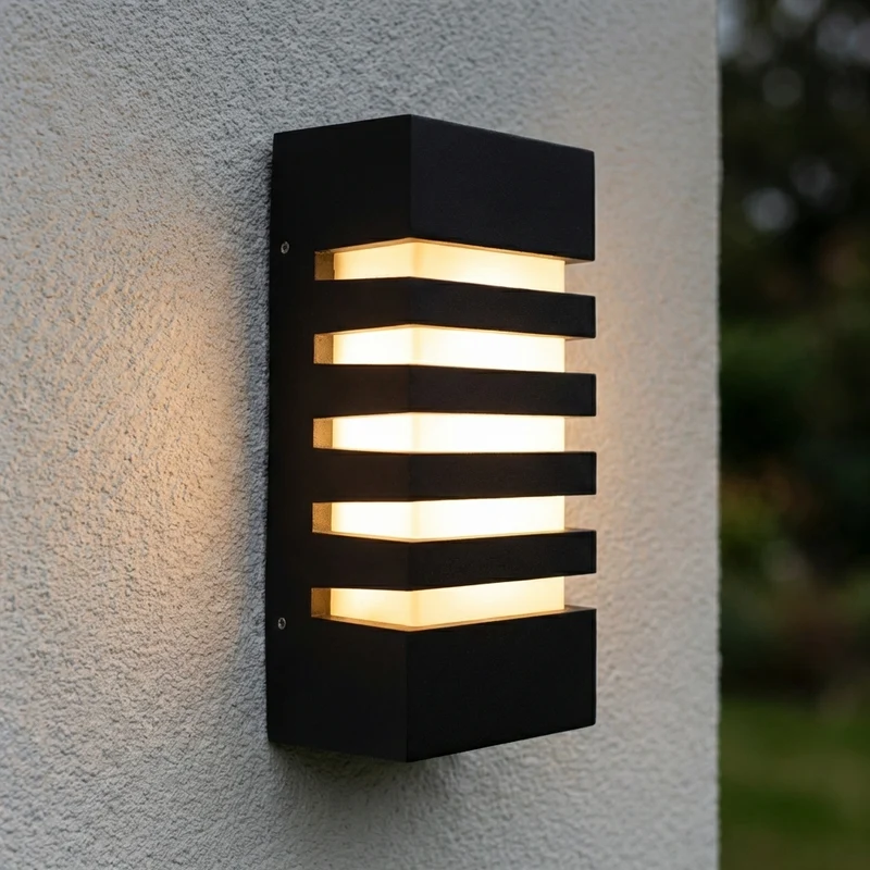 LED-Außenleuchte - E27-Fassung - IP54 - Schwarz | Novi