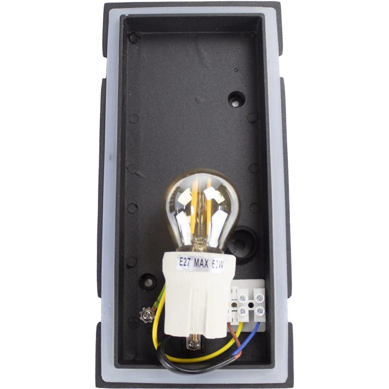 LED-Außenleuchte - E27-Fassung - IP54 - Schwarz | Novi