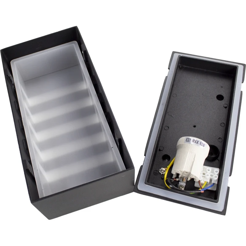 LED-Außenleuchte - E27-Fassung - IP54 - Schwarz | Novi