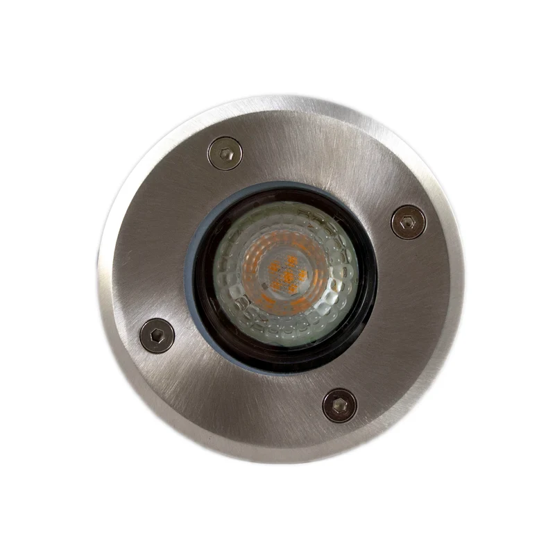 LED Bodenstrahler GU10 rund | Rhodos | Edelstahl | IP66
