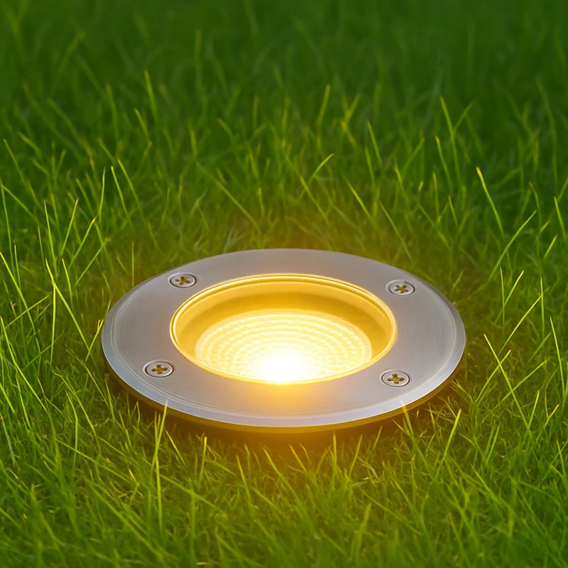 LED Bodenstrahler GU10 rund | Rhodos | Edelstahl | IP66