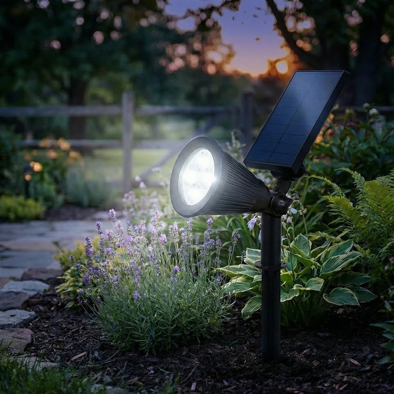Solar-Bodenstrahler 2 Watt mit Erdspieß – 6000K Tageslichtweiß