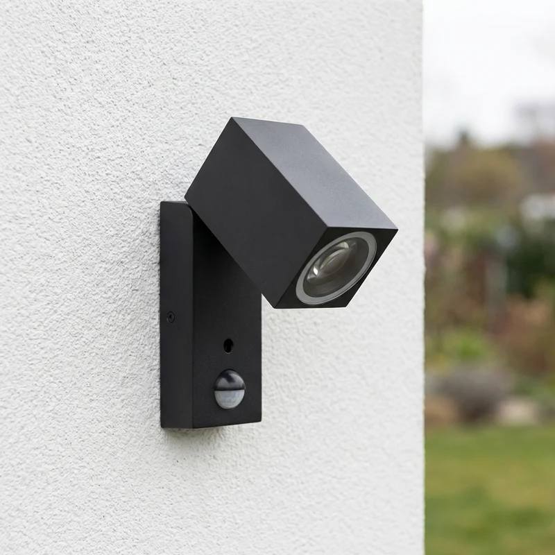 LED neigbare Wandleuchte mit Sensor | GU10-Fassung | IP44