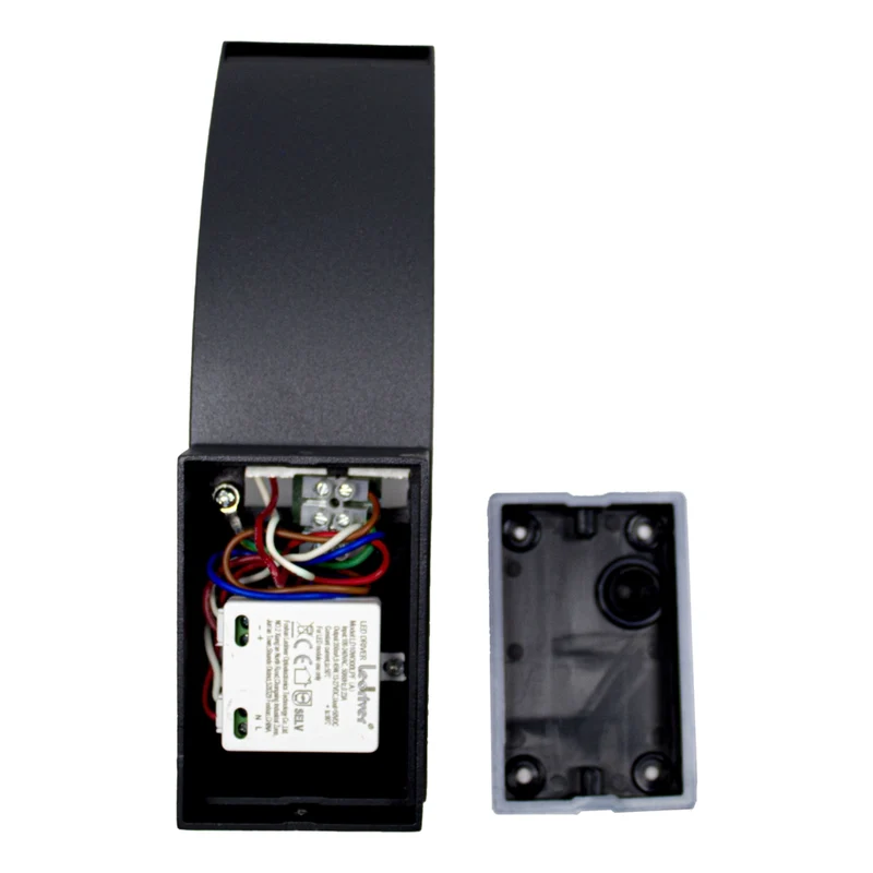LED-Wandleuchte mit Sensor | 9W | Kurve | IP54 | 4000K – Naturweiß