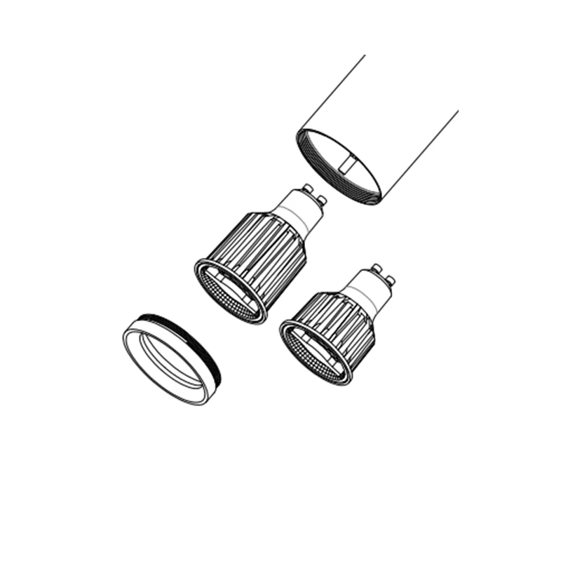 LED-Schienenspot für GU10-Spot | 3-phasig | Weiß