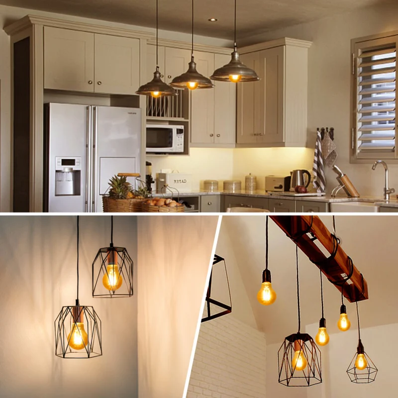 LED-Filament-Bernsteinlampe 4W A60 E27 - 2200K | Warmweiß