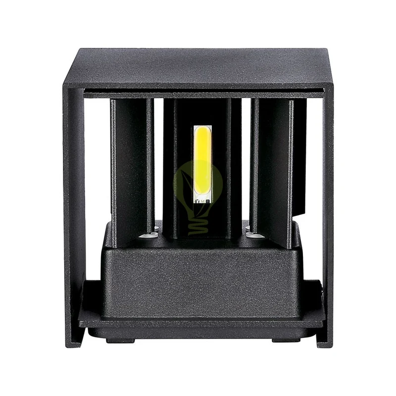 LED-Würfel-Wandleuchte 6W | Vom Dimmen zum Warmen | IP65 | Schwarz | 2000–3000 K