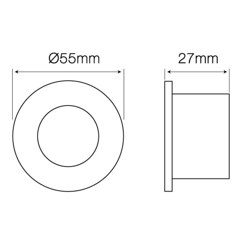 Weißer Mini-Badezimmer-Einbaustrahler | Ø42mm | Wasserbeständig | Single | runden