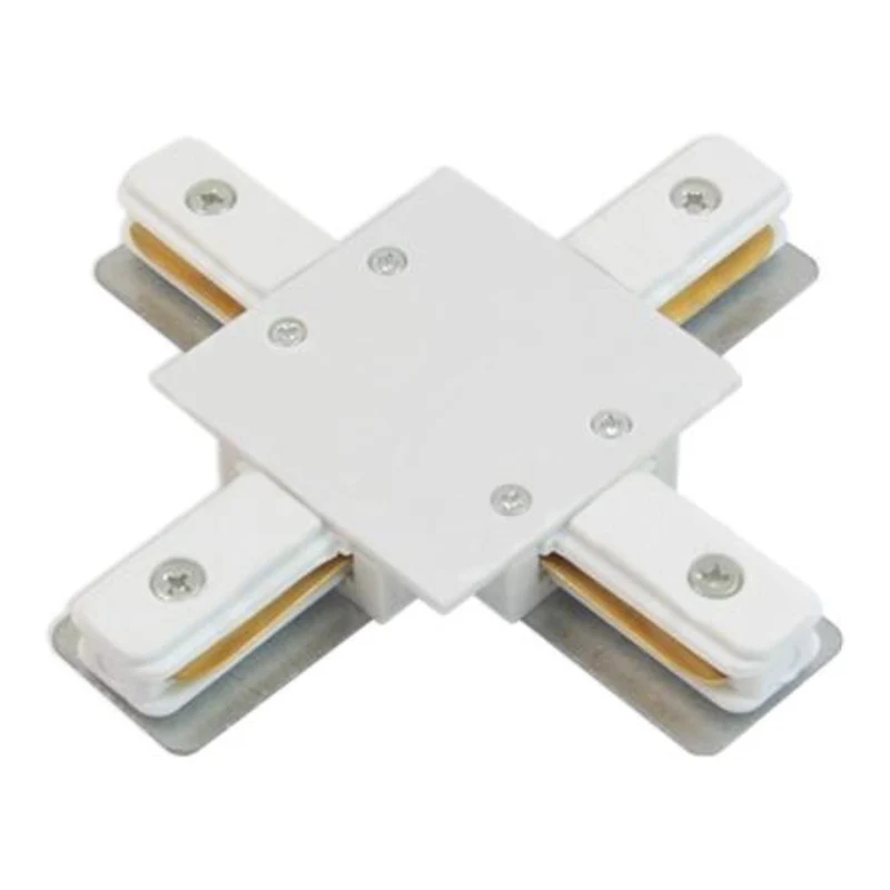 Einbau-1-Phasen-Schienen X-förmiger Innenverbinder | Weiß