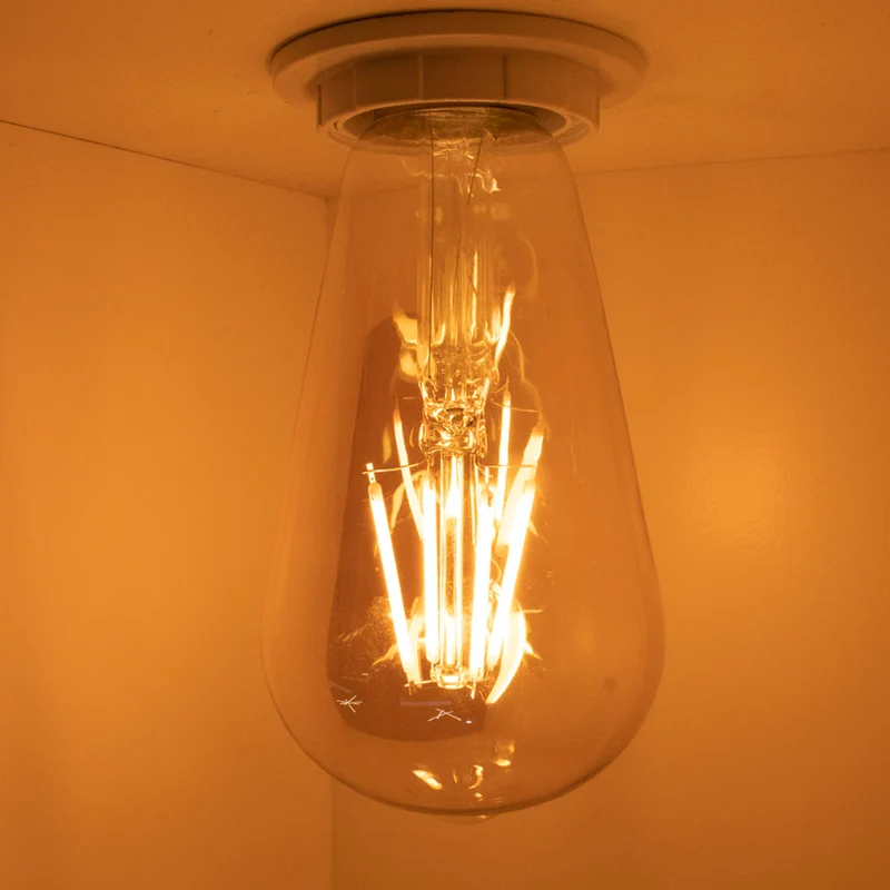 LED-Glühlampe bernsteinfarben | 64mm | 6 Watt | 2200K – Extra warm