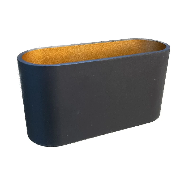 HighLight | Wandleuchte | schwarz und gold | Oval | G9-Fassung