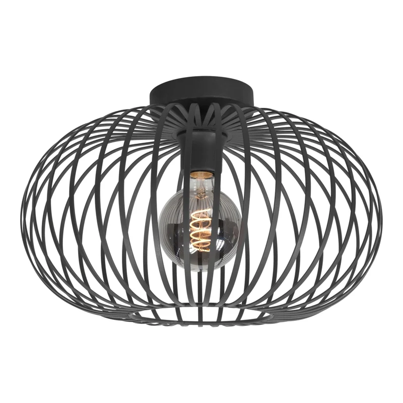 Highlight – Industrielle Deckenleuchte – E27-Fassung – 50 cm – Bolato – Schwarz
