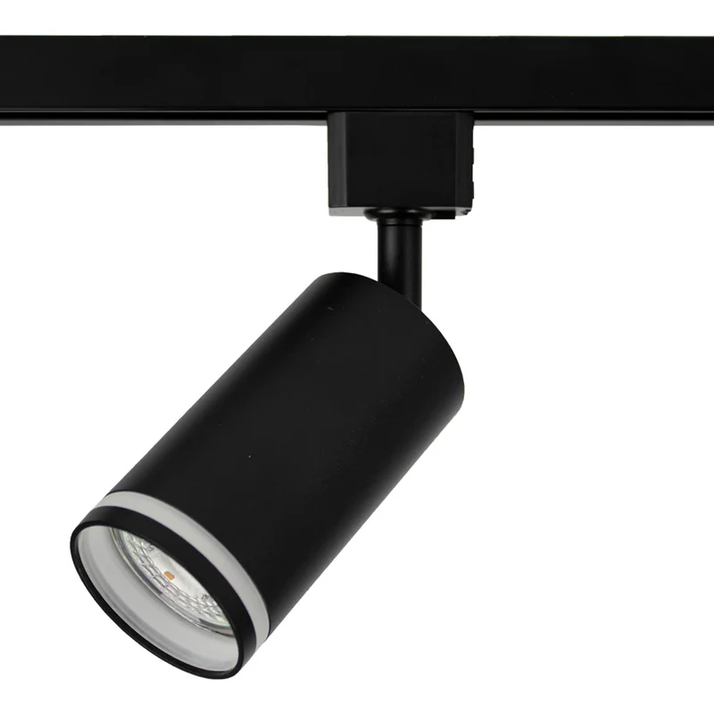 LED 1-Phasen-Schienenstrahler | Schwarz | GU10-Fassung | Dimmbar