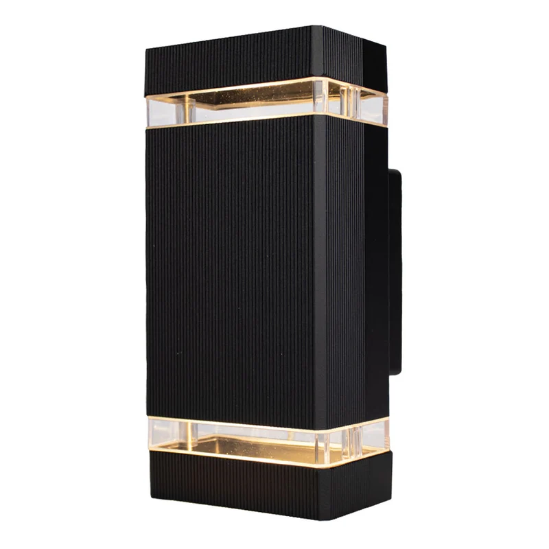 LED-Außenwandleuchte | 2x GU10 | Schwarz | IP54 | Dimmbar