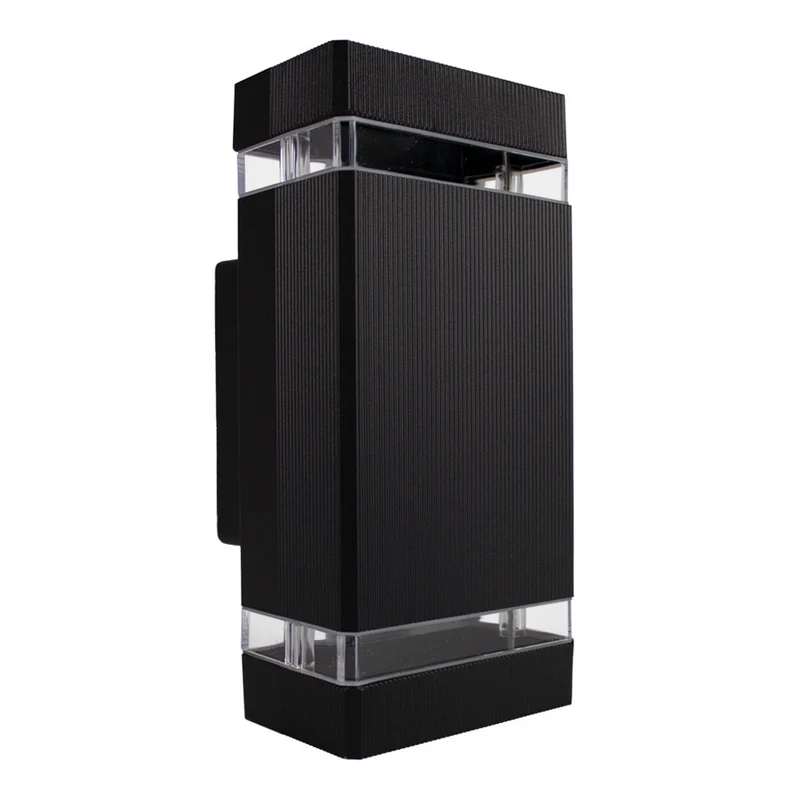 LED-Außenwandleuchte | 2x GU10 | Schwarz | IP54 | Dimmbar