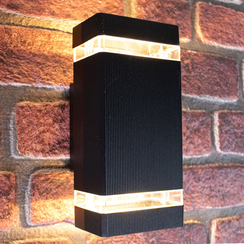 LED-Außenwandleuchte | 2x GU10 | Schwarz | IP54 | Dimmbar