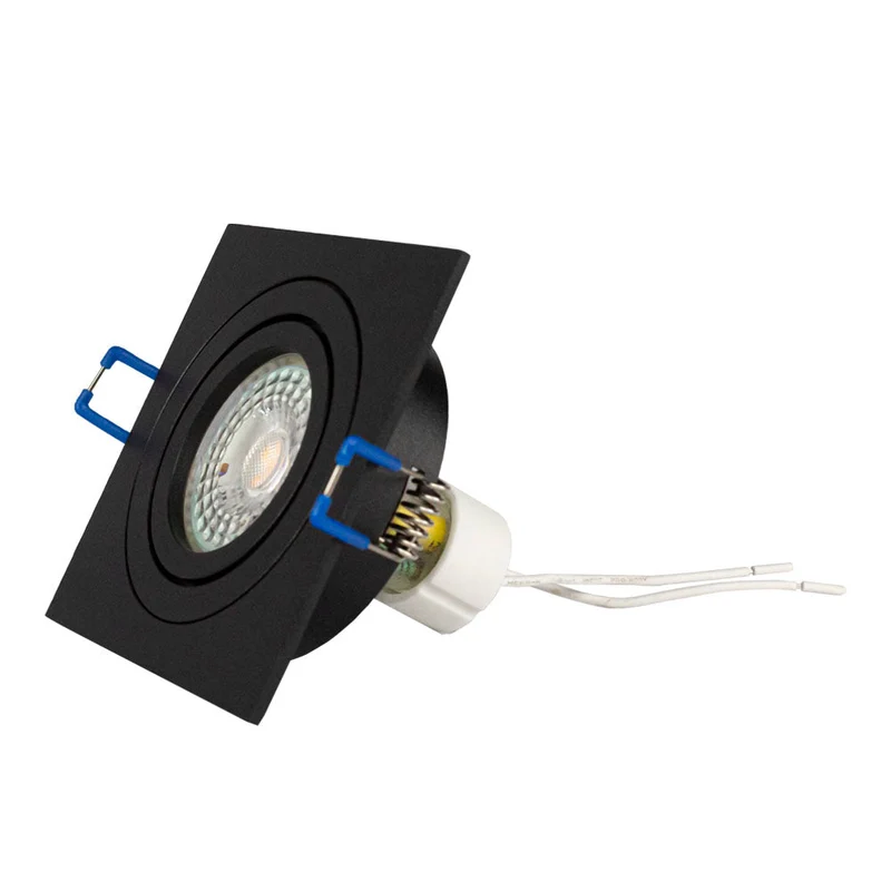LED-Spot-Leuchte | Neigbar | Ø80mm | Quadratisch | Schwarz