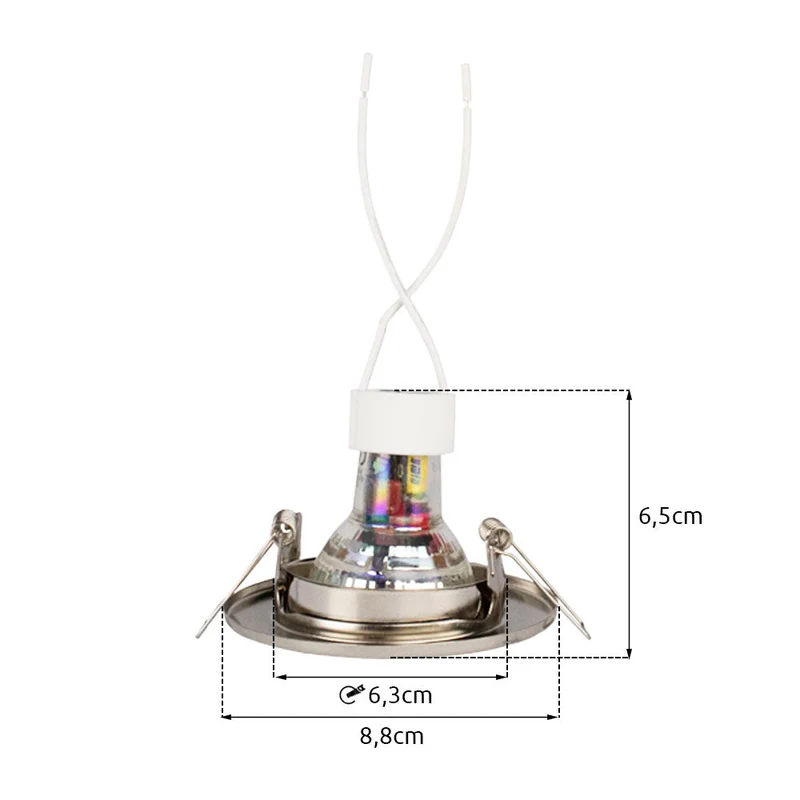 LED-Spot-Leuchte | Neigbar | Ø63mm | Rund | Silber