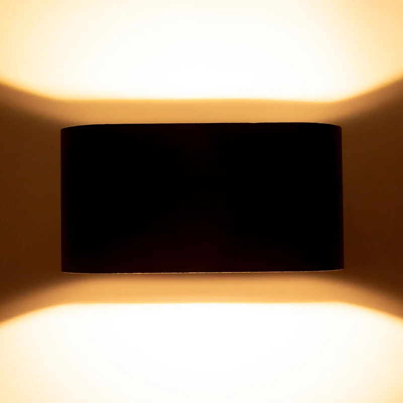 LED Wandleuchte Oval schwarz Tobias | Rund | G9-Fassung