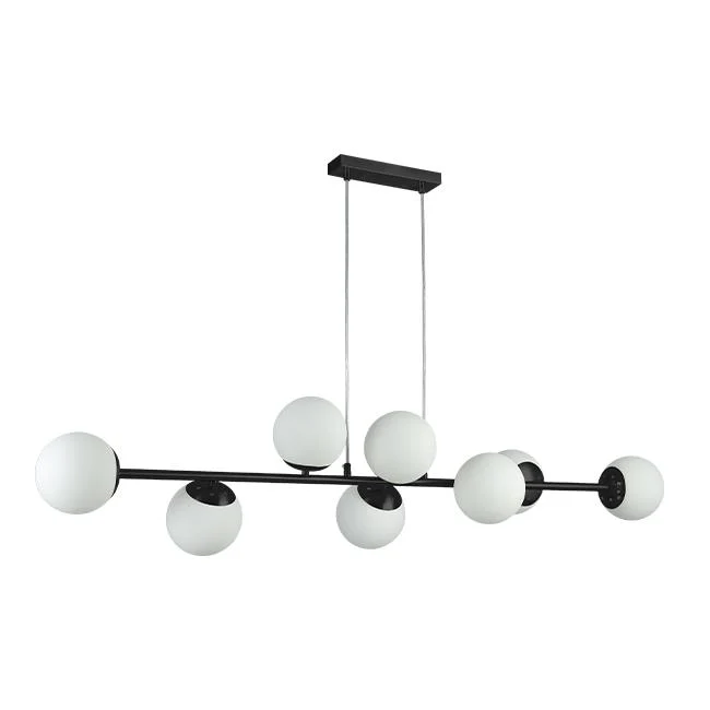Hängelampenbirnen | Bali | 120cm | 8-flammig | Schwarz